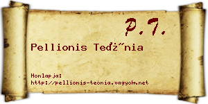 Pellionis Teónia névjegykártya